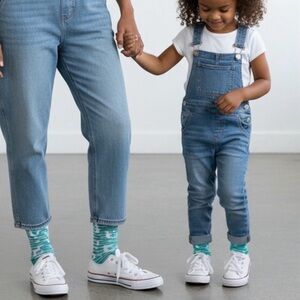 NWT- BELLAS MOMMY & LIL’ SWEETHEART Aqua Striped MERMAID Socks 2 PAIRS